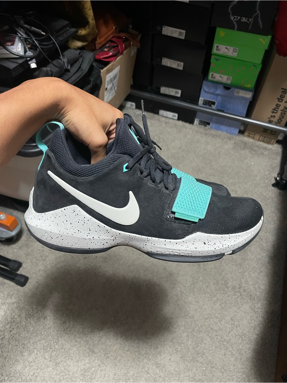Nike PG 1 Light Aqua Size 12